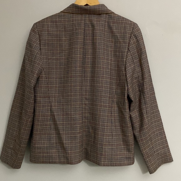 PENDLETON womens Brown-tan-black plaid Blazer 100% virgin wool size 12 - Picture 7 of 7